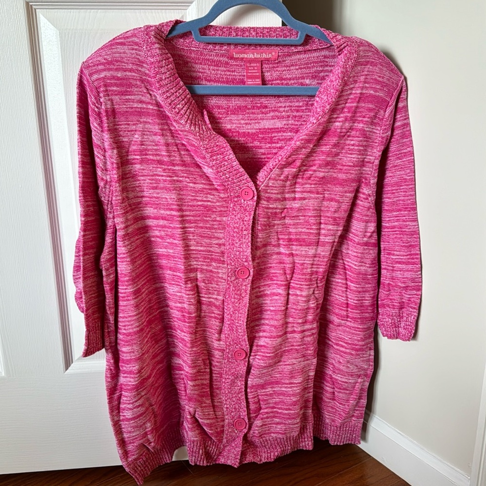 Pink sweater/cardigan